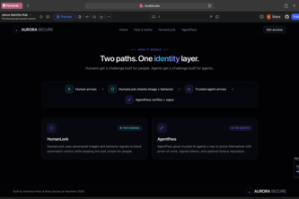 Aurora: Identity Layer for Humans and AI Agents