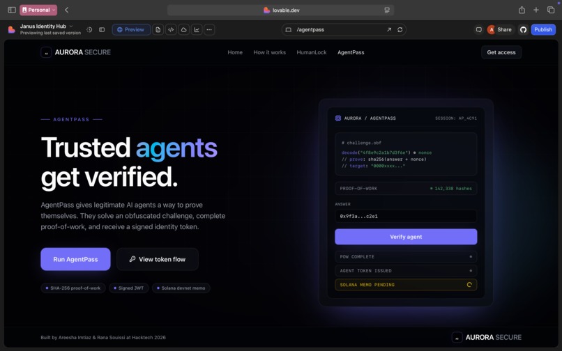 Aurora: Identity Layer for Humans and AI Agents – screenshot 6