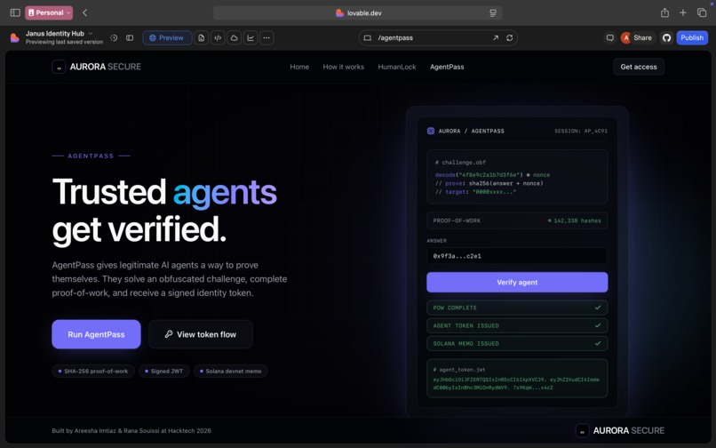 Aurora: Identity Layer for Humans and AI Agents – screenshot 7