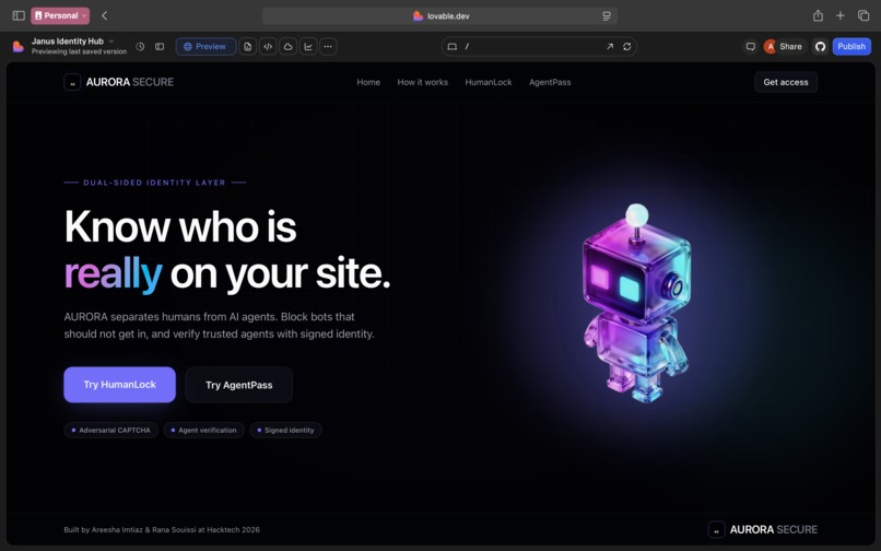 Aurora: Identity Layer for Humans and AI Agents – screenshot 8