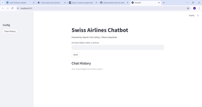 Swiss Airlines AI Assistant – screenshot 1