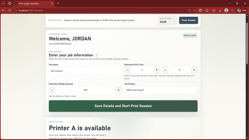 Printer Ledger Assistant – screenshot 4