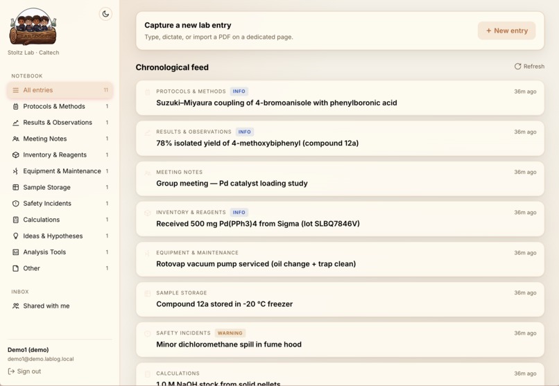 Lab Log – screenshot 2
