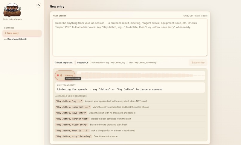 Lab Log – screenshot 4