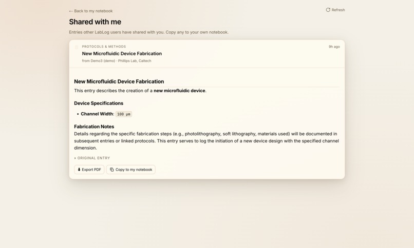 Lab Log – screenshot 7