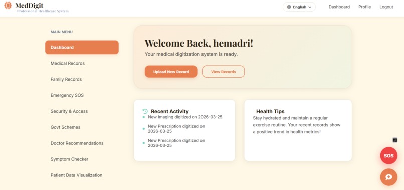 Real-Time Medical Digitization & Emergency Services – screenshot 2