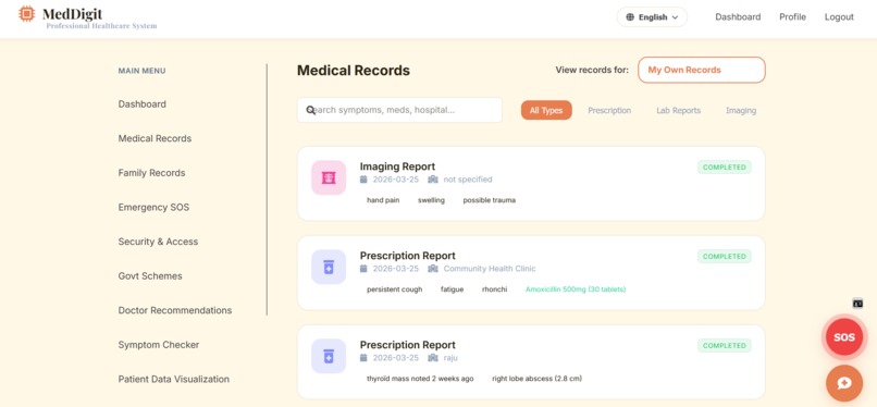 Real-Time Medical Digitization & Emergency Services – screenshot 5