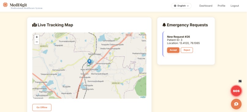 Real-Time Medical Digitization & Emergency Services – screenshot 9