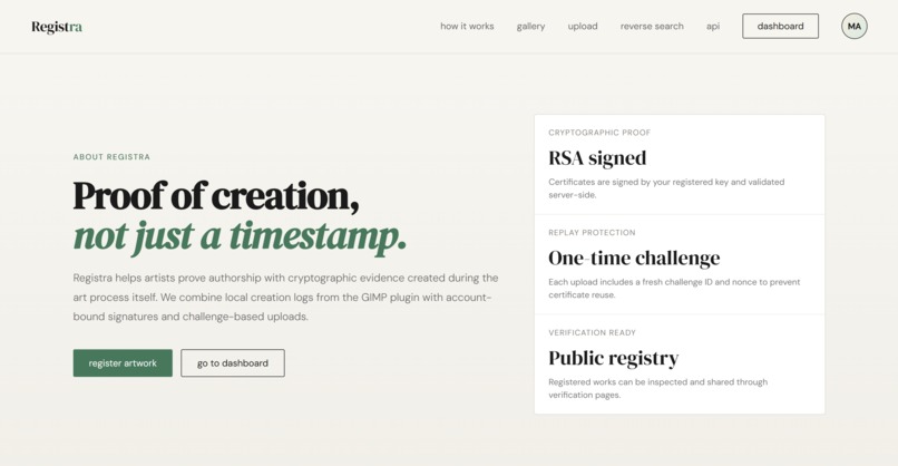 Registra – screenshot 2