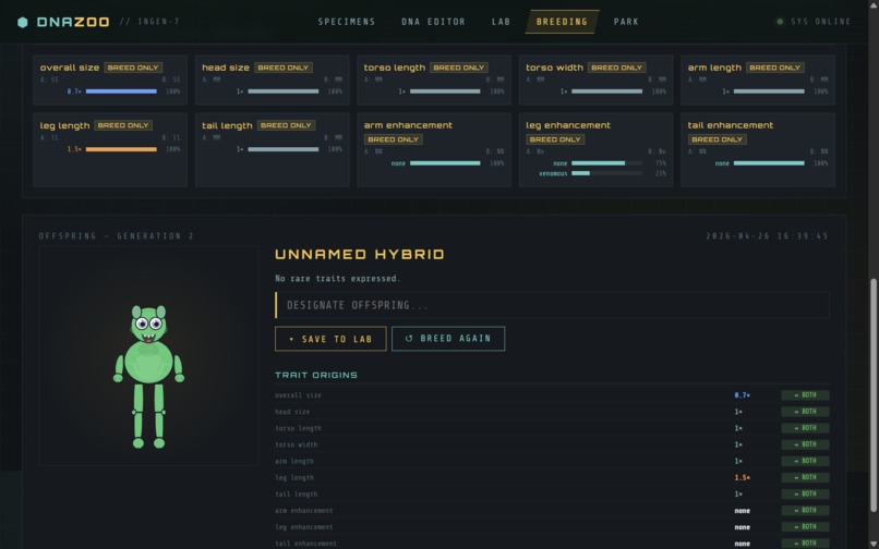 DNA Zoo – screenshot 1