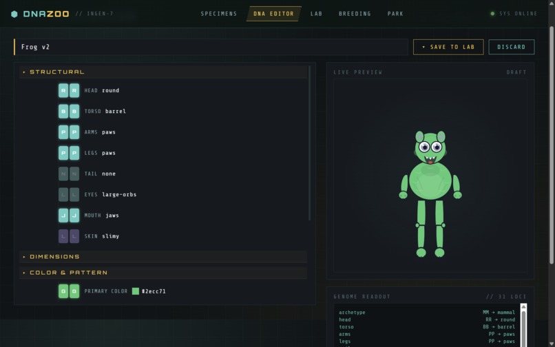 DNA Zoo – screenshot 2
