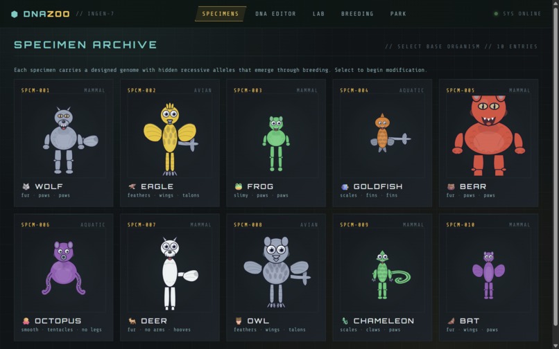 DNA Zoo – screenshot 7