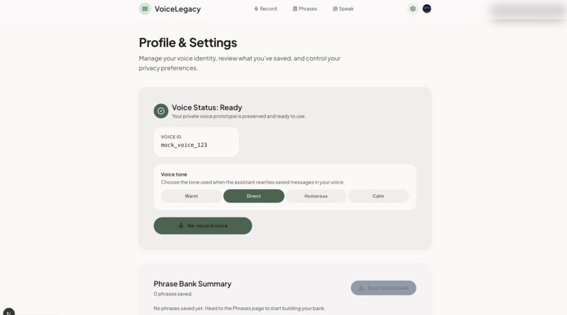 VoiceLegacy – screenshot 4