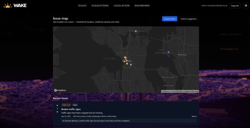 Wake: Civic Action Made Accessible – screenshot 2