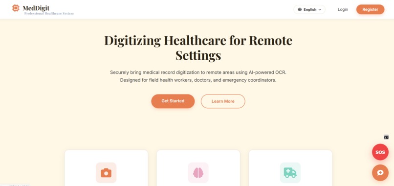Real-Time Medical Digitization & Emergency Services – screenshot 1