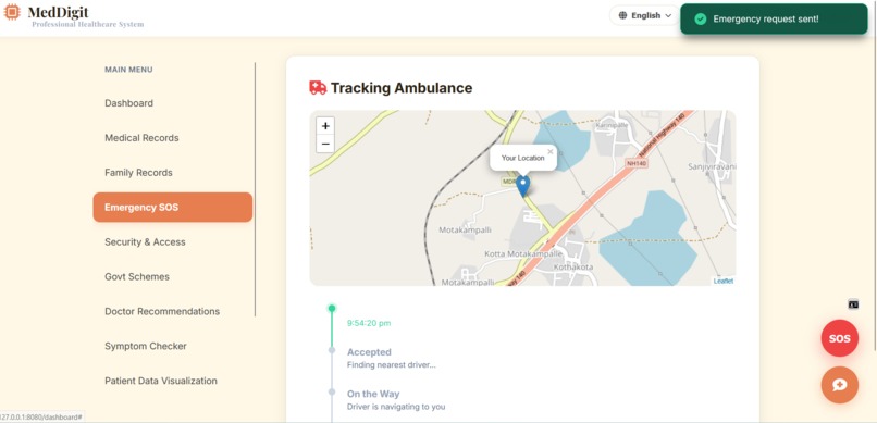 Real-Time Medical Digitization & Emergency Services – screenshot 8
