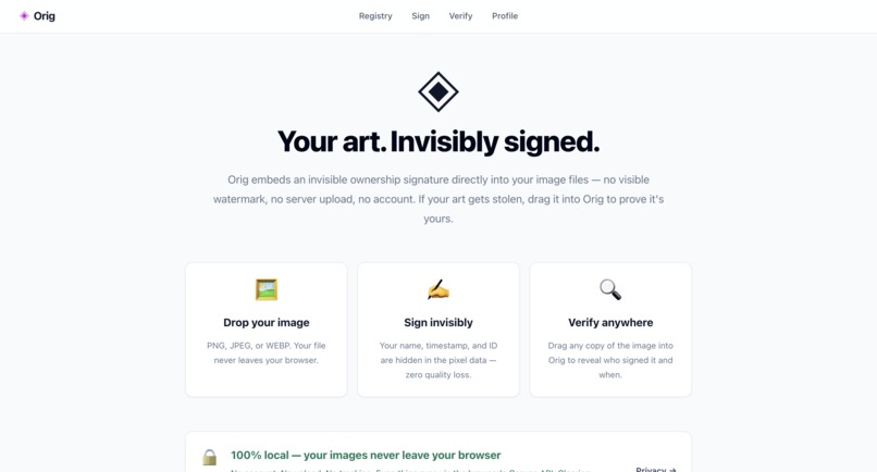 Orig – screenshot 1