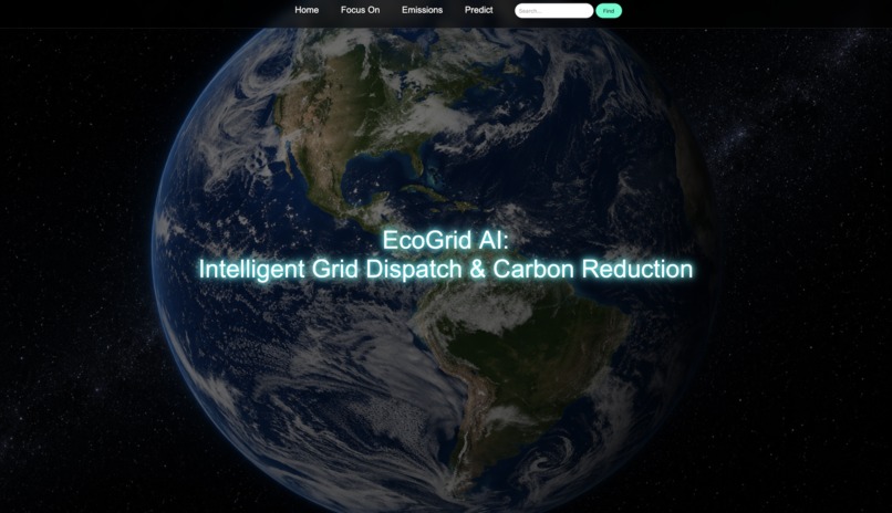 EcoGrid AI: Intelligent Grid Dispatch & Carbon Reduction – screenshot 1