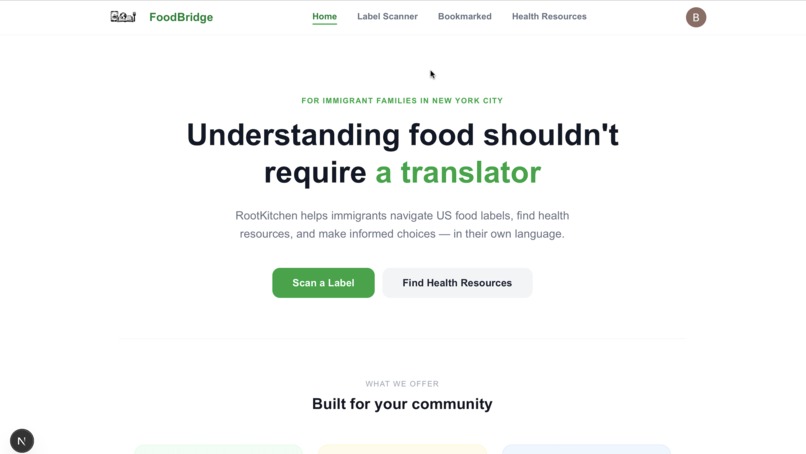 FoodBridge – screenshot 1