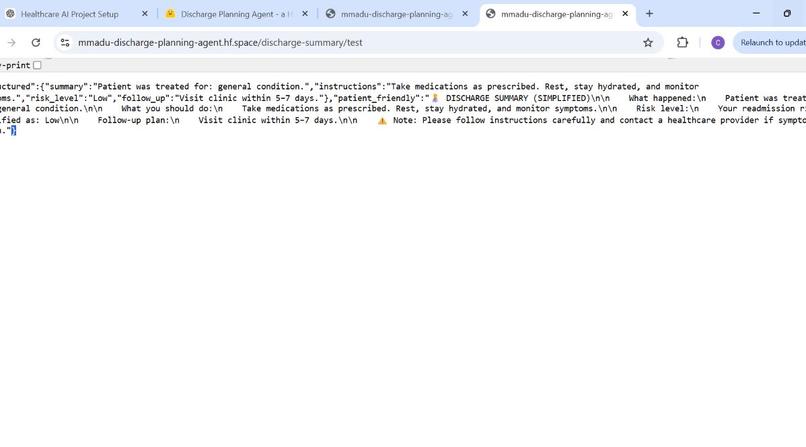 Discharge Planning Agent – screenshot 1