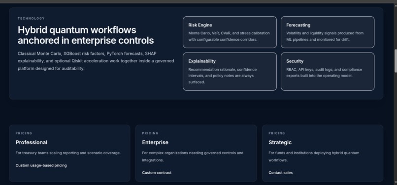 QuantumRisk Oracle – screenshot 2