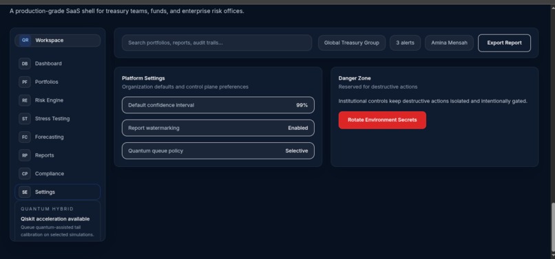 QuantumRisk Oracle – screenshot 3