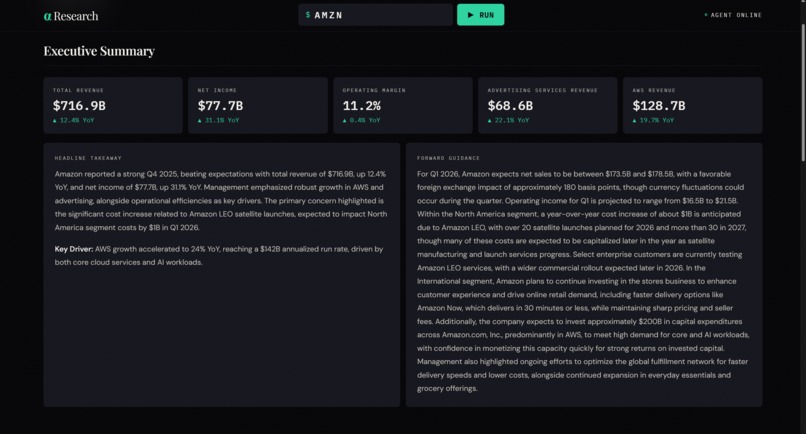 alphaResearch – screenshot 2