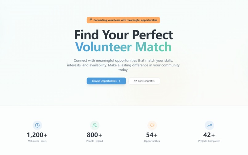 Find Your PerfectVolunteer Match – screenshot 2