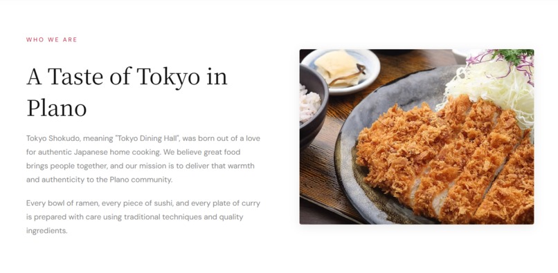Tokyo Shokudo Website – screenshot 2