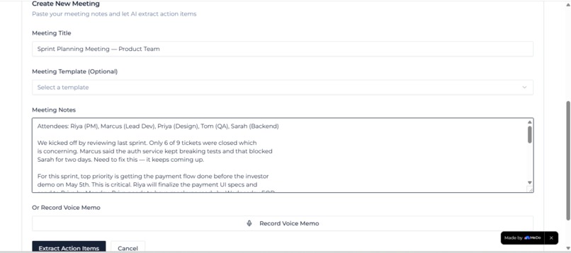 MeetingMortem – screenshot 1