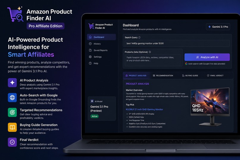 Amazon Product Finder AI SaaS – screenshot 1