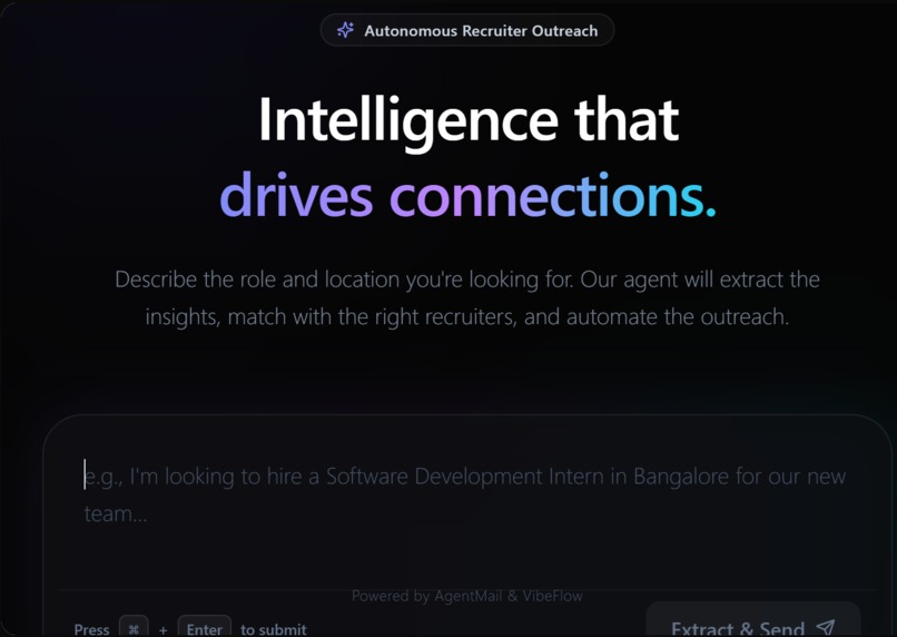 Track 1 + Bonus Track:Recruiter Email Outreach + VibeflowBot – screenshot 2