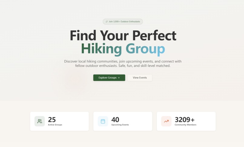 Hiking Group Finder – screenshot 1