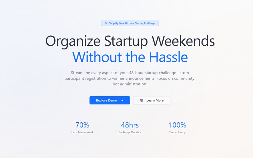Startup Weekend Organizer – screenshot 1