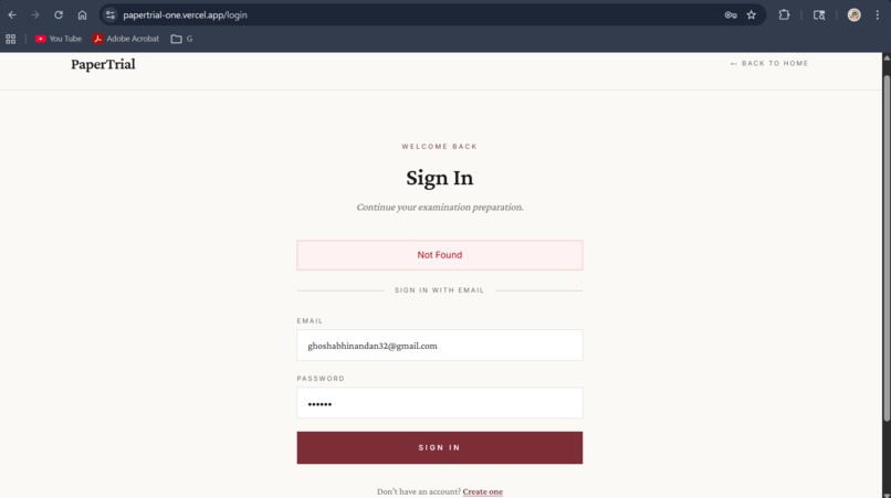 PaperTrial – screenshot 2