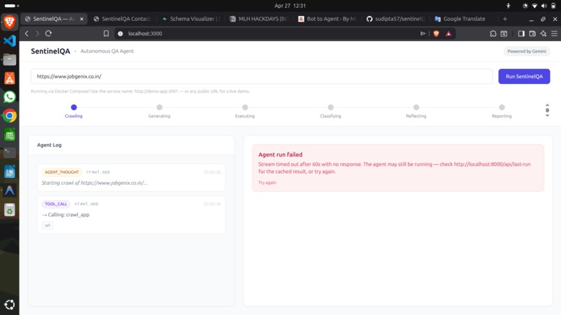sentinelQA – screenshot 2