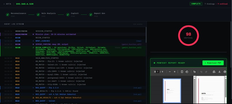 ARTA — Autonomous Red Team Agent – screenshot 2