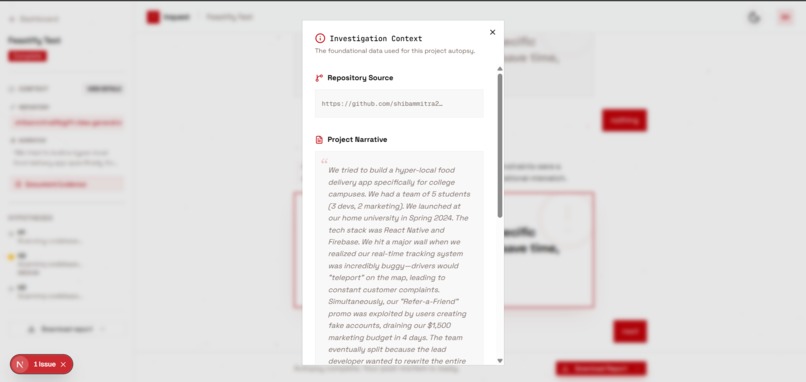Inquest - Project Post Mortem Report Generator – screenshot 4