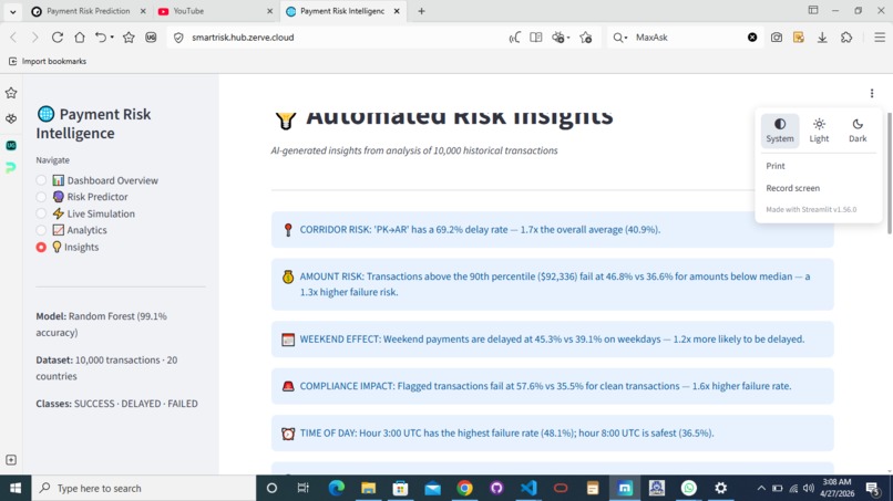 GPIRE-Global Payment Intelligence & Risk Engine  – screenshot 6