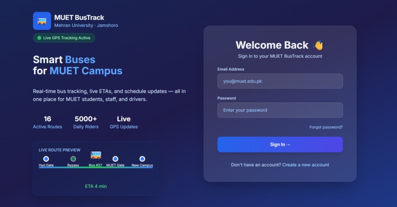 Smart Bus Tracker - (BusTrack) – screenshot 1