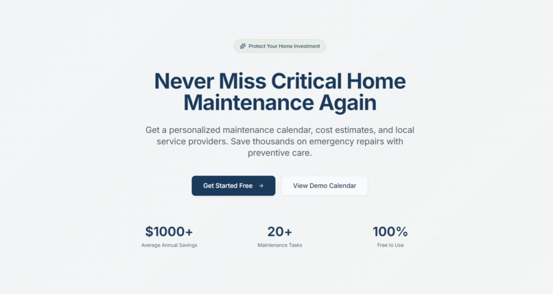 HomeMaintenance Calendar – screenshot 1