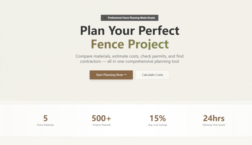 Fence Planning Tool – screenshot 1