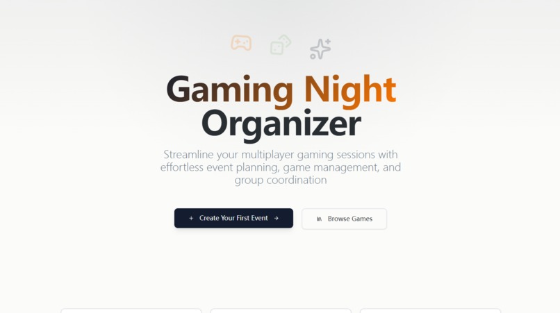 Gaming NightOrganizer – screenshot 1