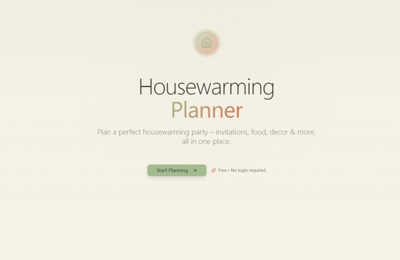 Housewarming Planner – screenshot 1