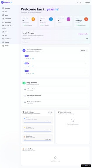 TaskEarn AI Platform - AI Gamified Task & Rewards System – screenshot 2