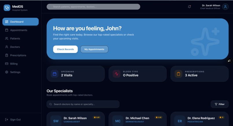 MedOS: Advanced Hospital Management System – screenshot 1