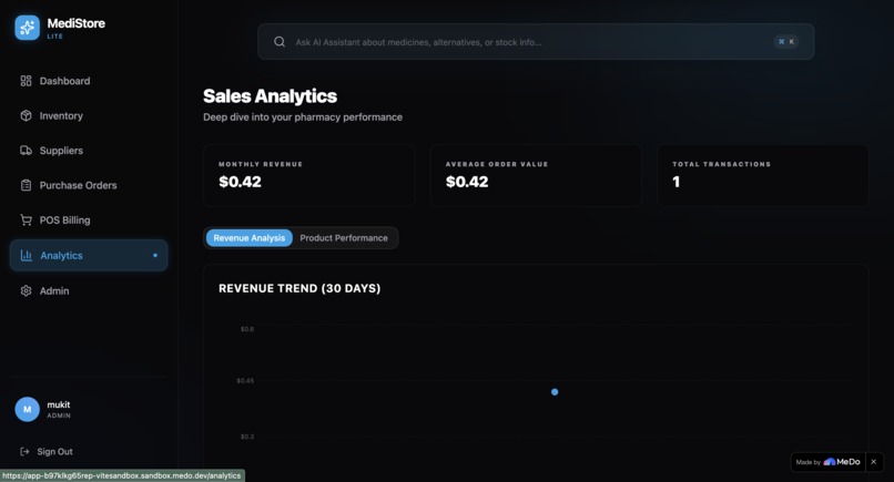 MediStore Lite – screenshot 2