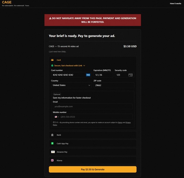 CAGE – screenshot 3