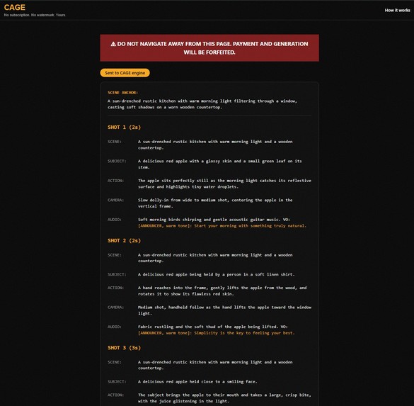 CAGE – screenshot 4