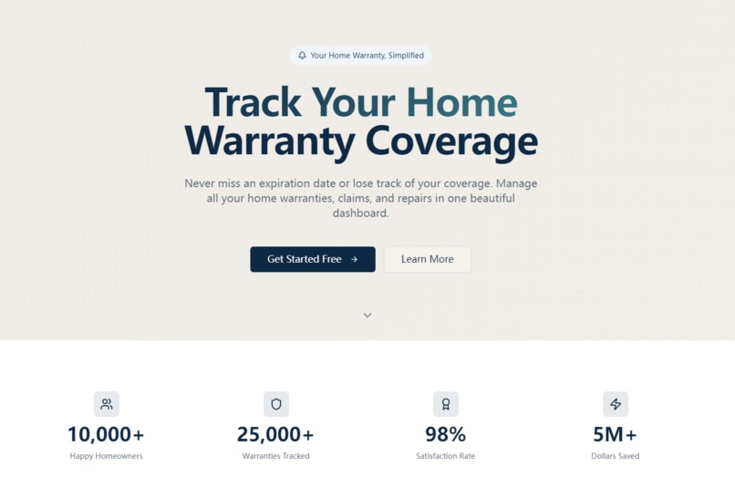 HomeWarranty Coverage – screenshot 1